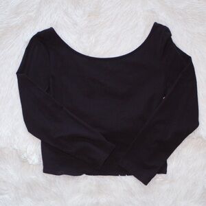 American Eagle Outfitters Black Crop Top